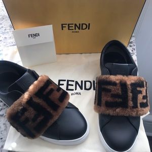 Authentic FENDI Slip On Sneaker Vitel Size 8 / 38